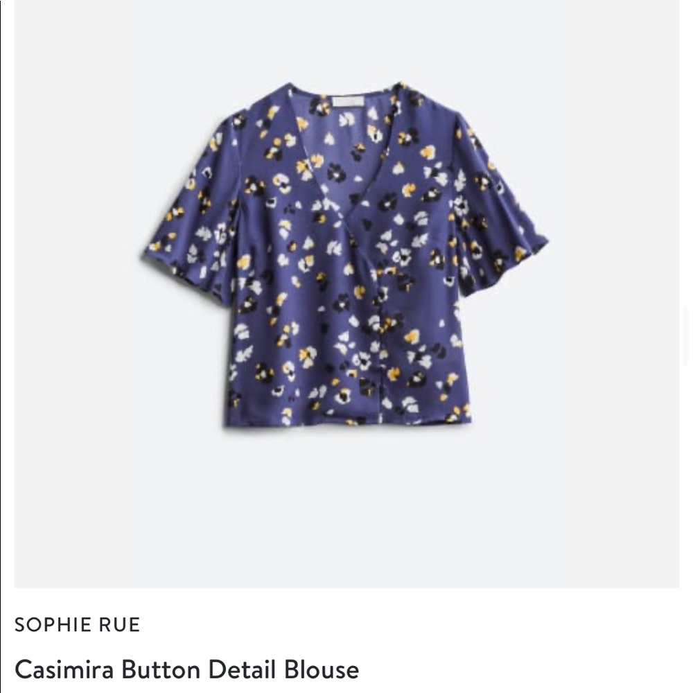 Sophie Rue asymmetrical blouse with button detail